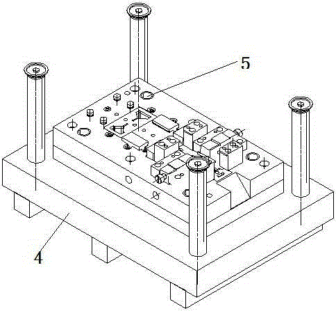 Progressive die of IP positioning bracket