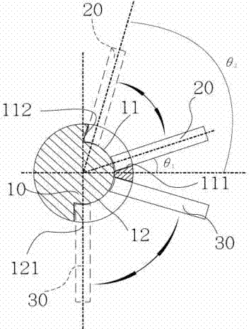 Windmill blade structure that automatically changes the operating area