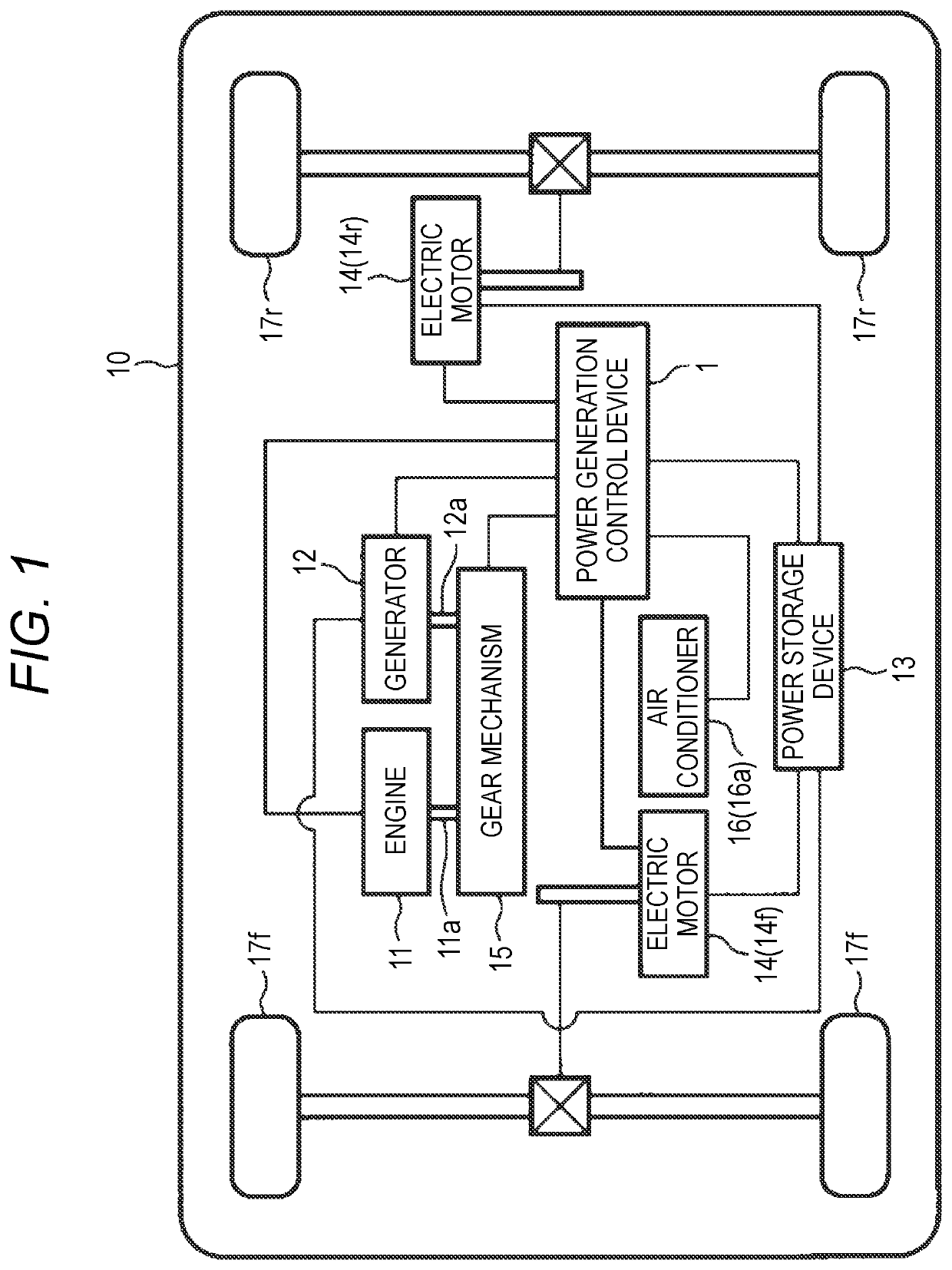 Power generation control device for vehicle