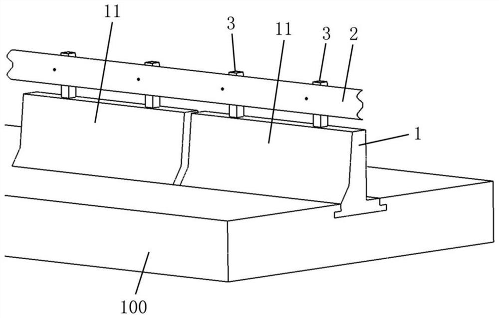 Elevated railway roadside protection device