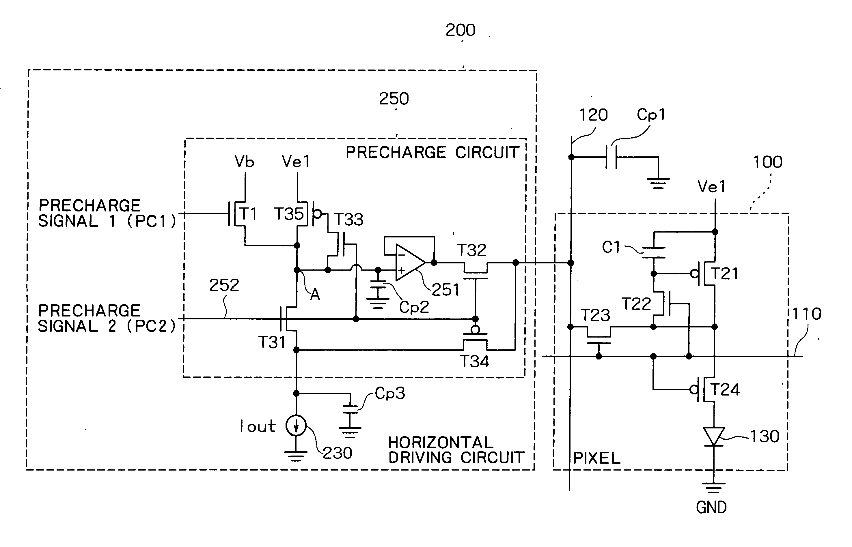 Driving circuit of current-driven device current-driven apparatus, and method of driving the same