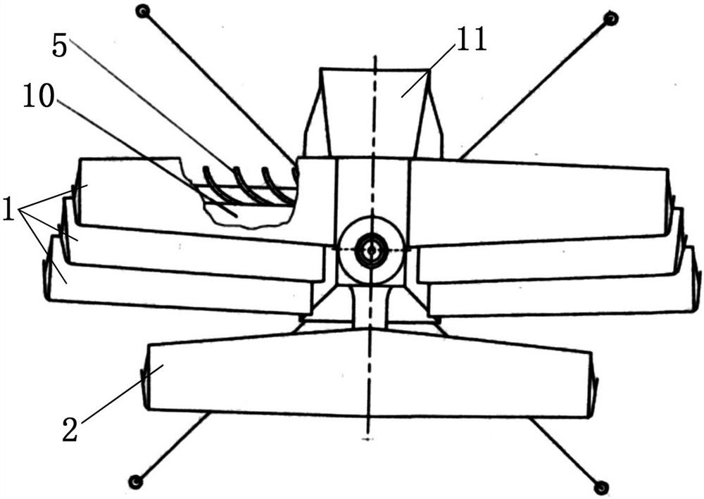 A self-adjusting high-altitude wind-collecting power generation device on the windward side