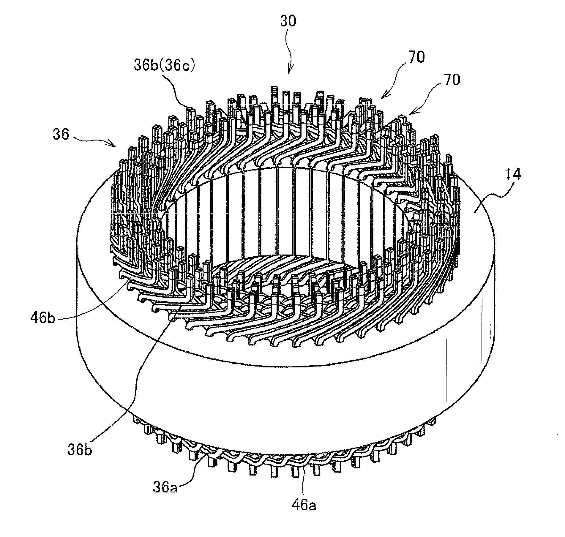 Stator for electric rotating machine