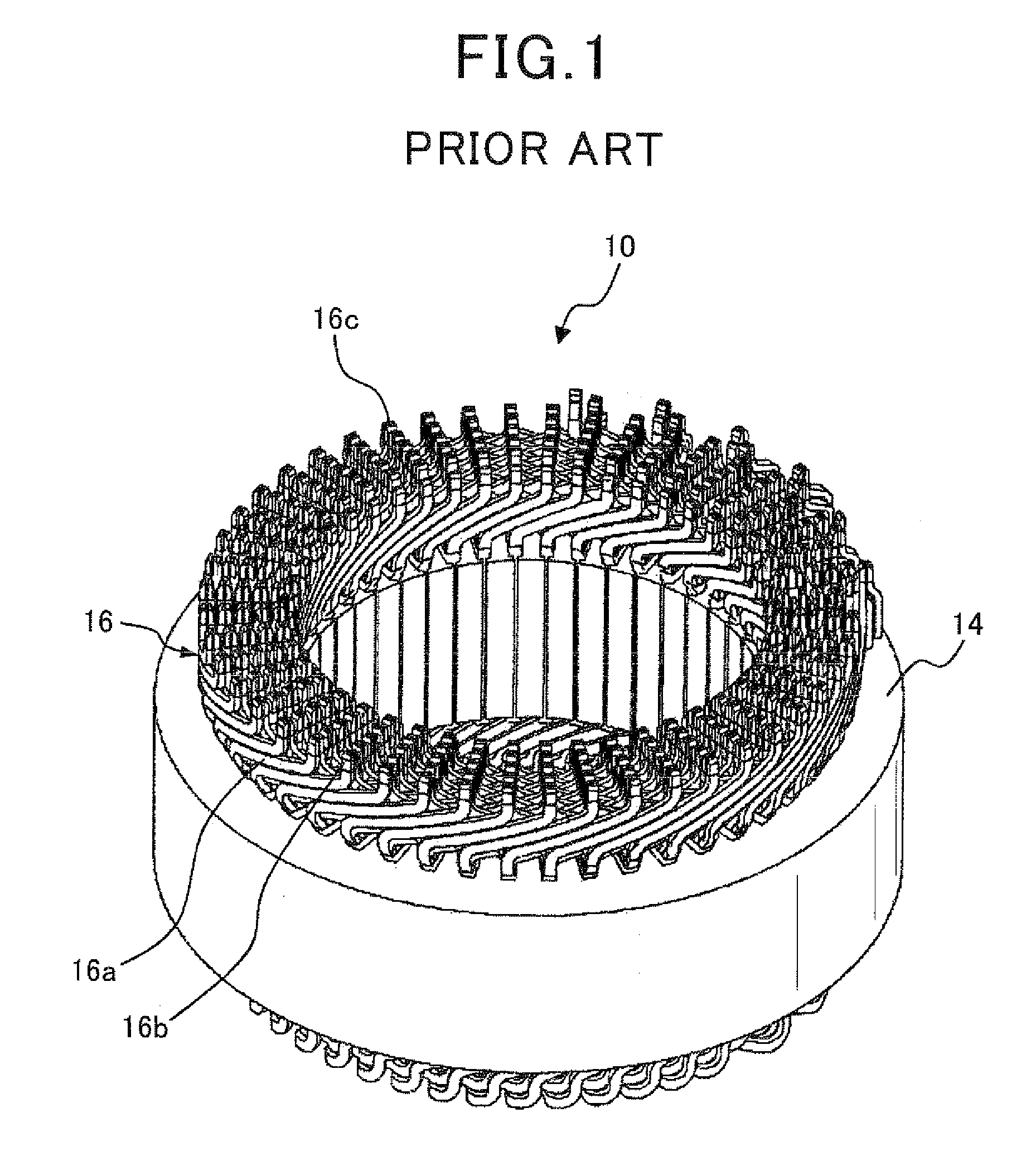 Stator for electric rotating machine