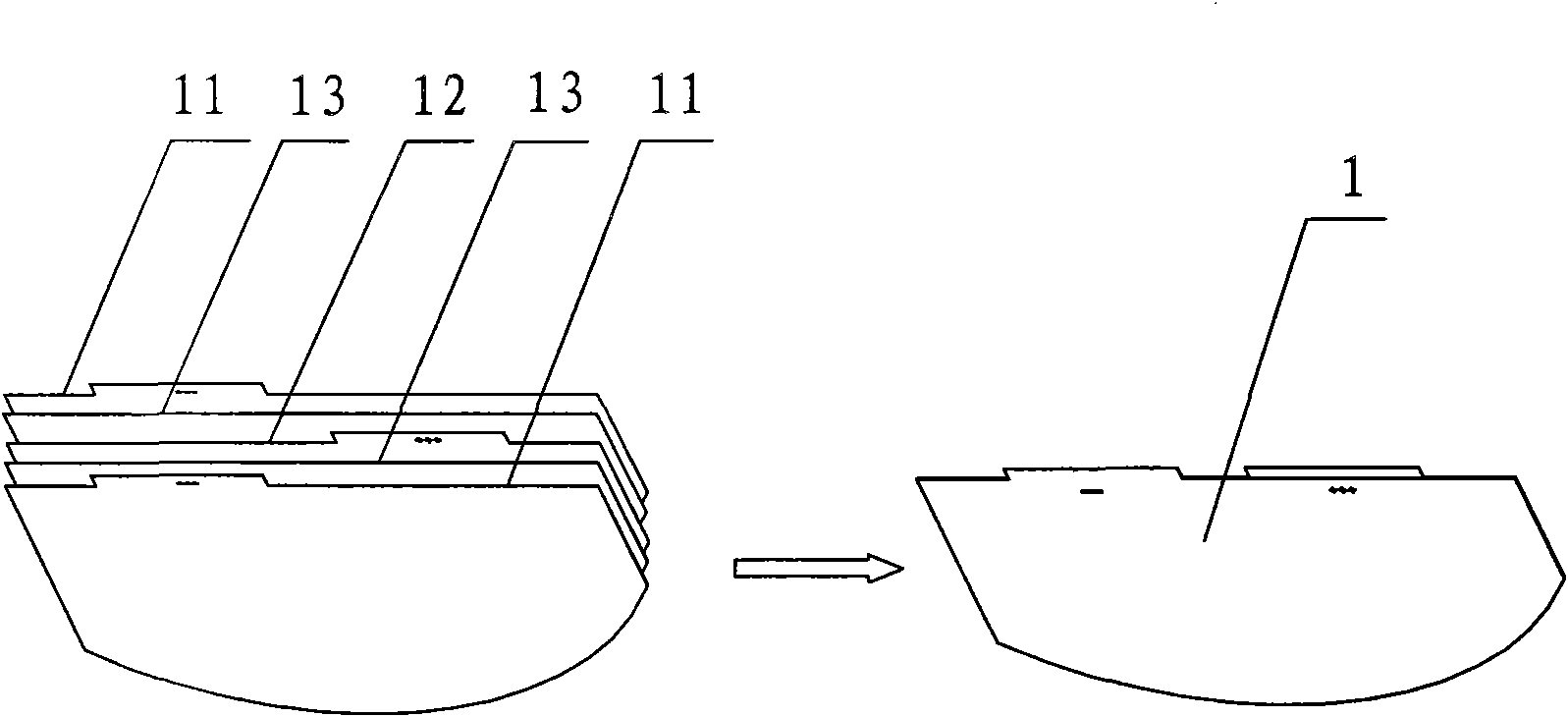 Poly-lithium battery with high safety and high capacity and energy division process thereof