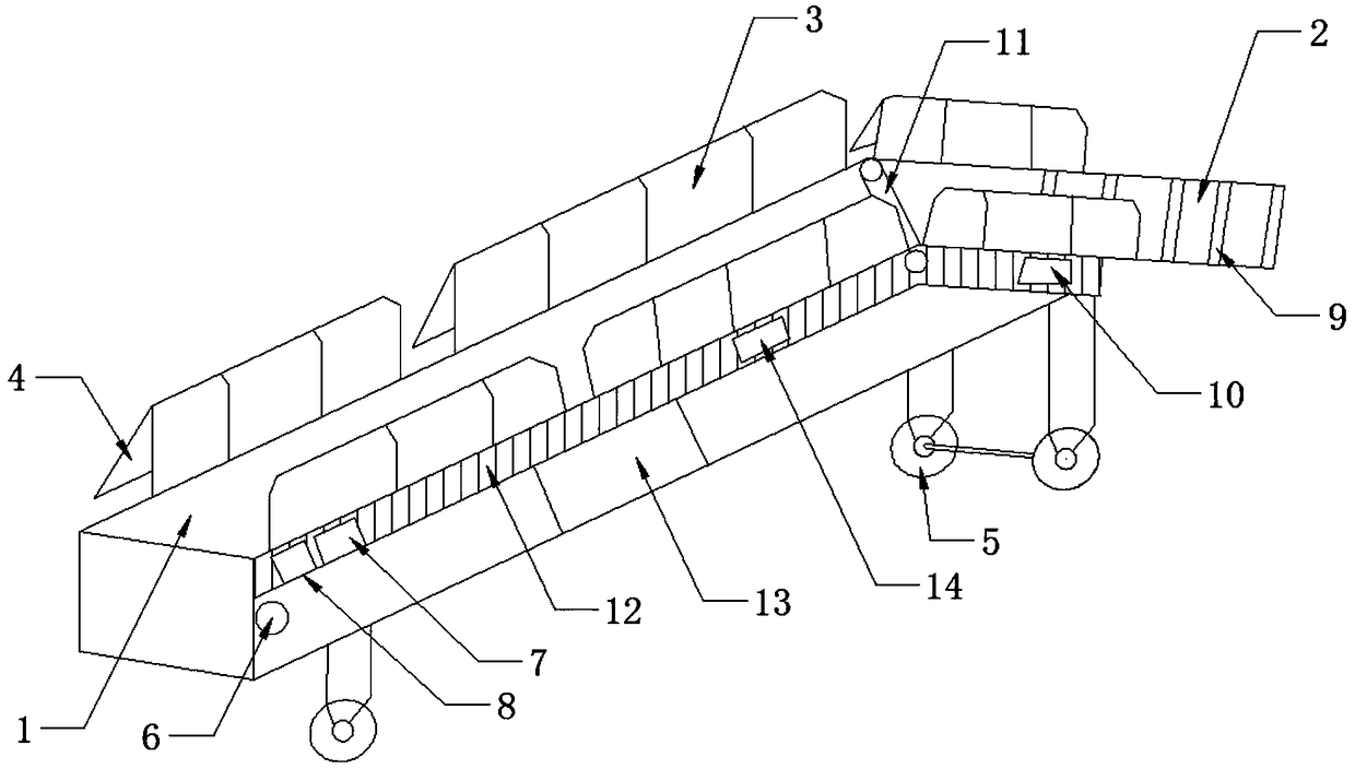 Aircraft loading, unloading and conveying device