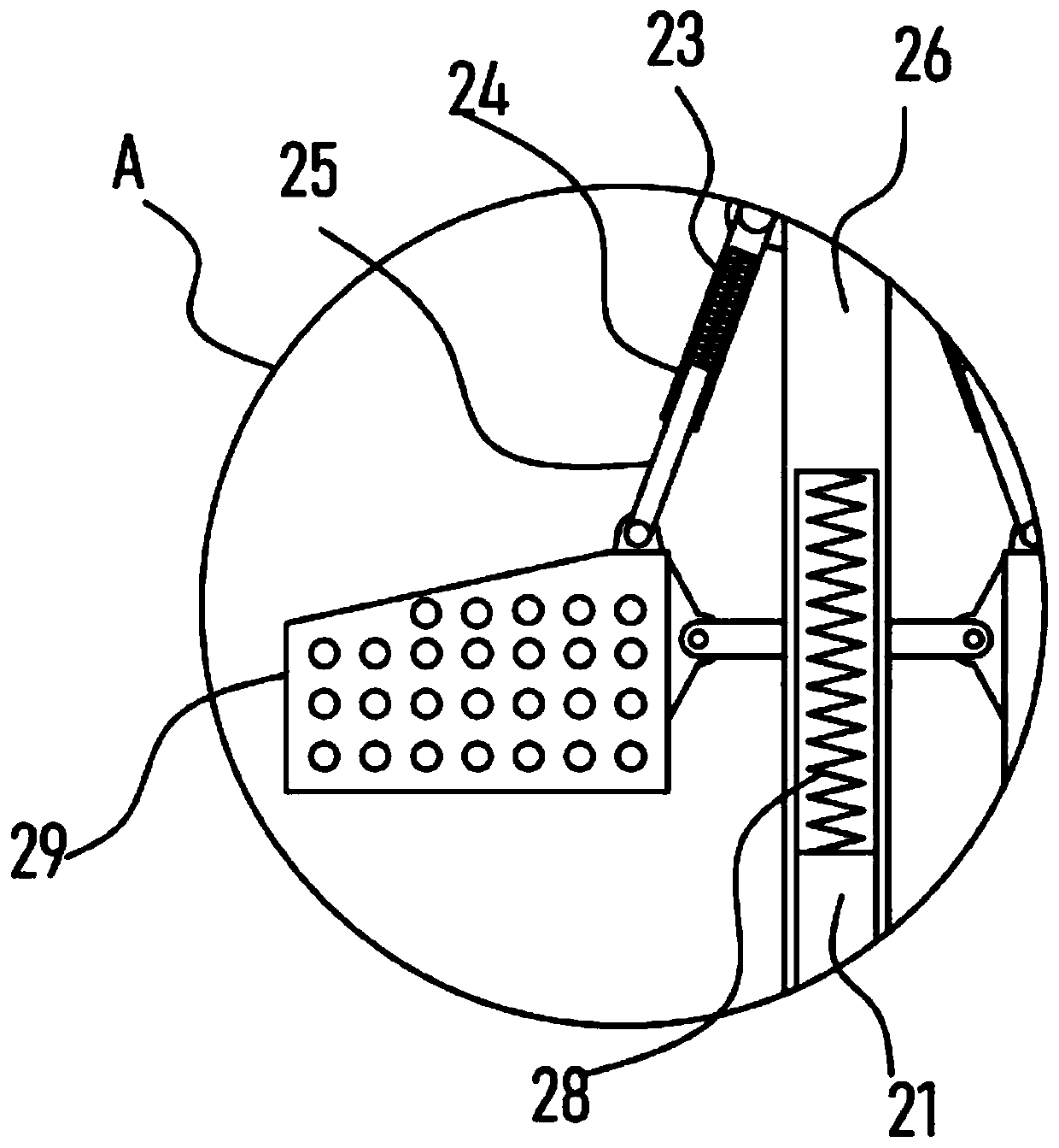 Filtering and impurity removing device for sewage treatment