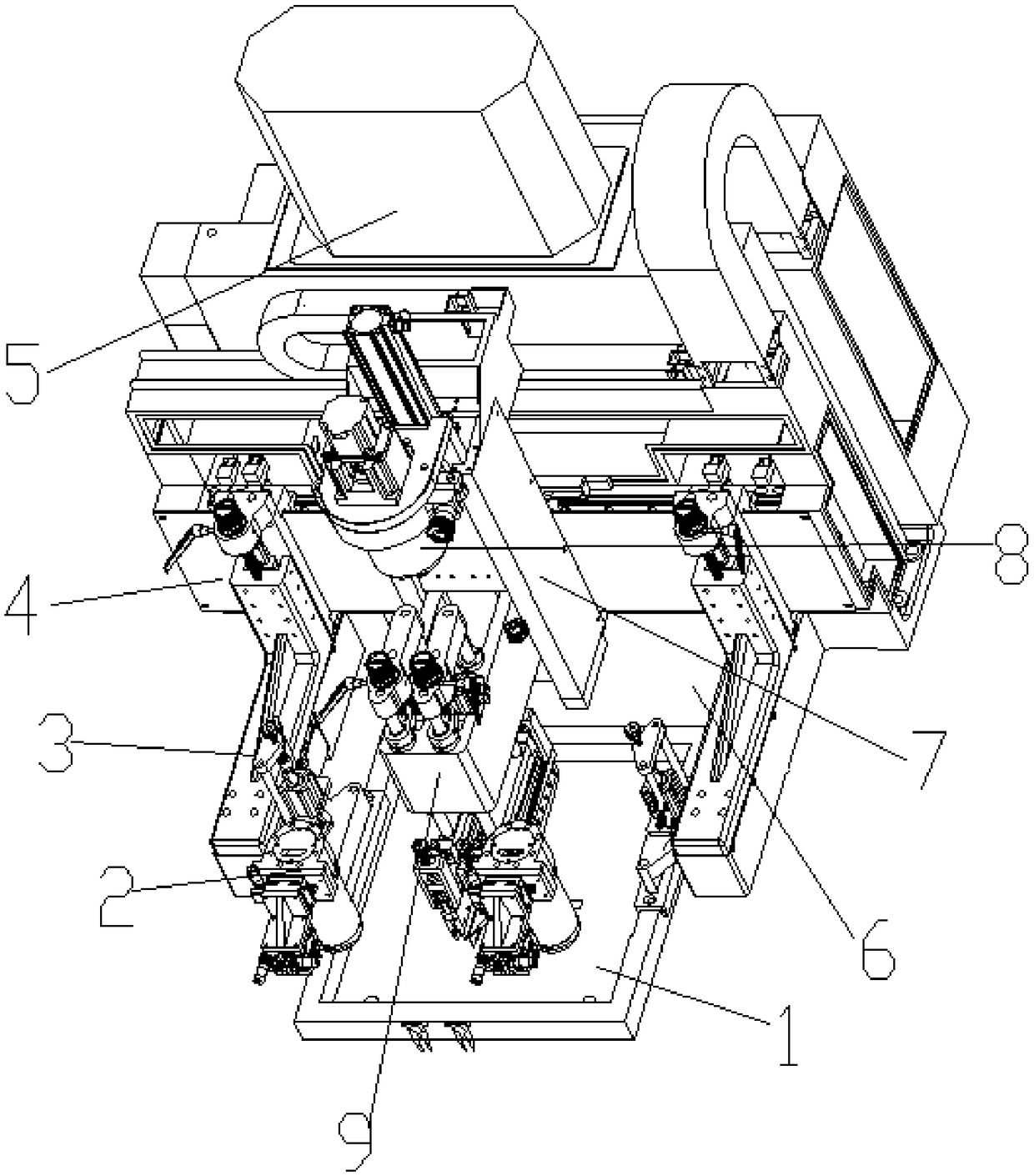 Screen printing machine for printing mobile phone touch screen