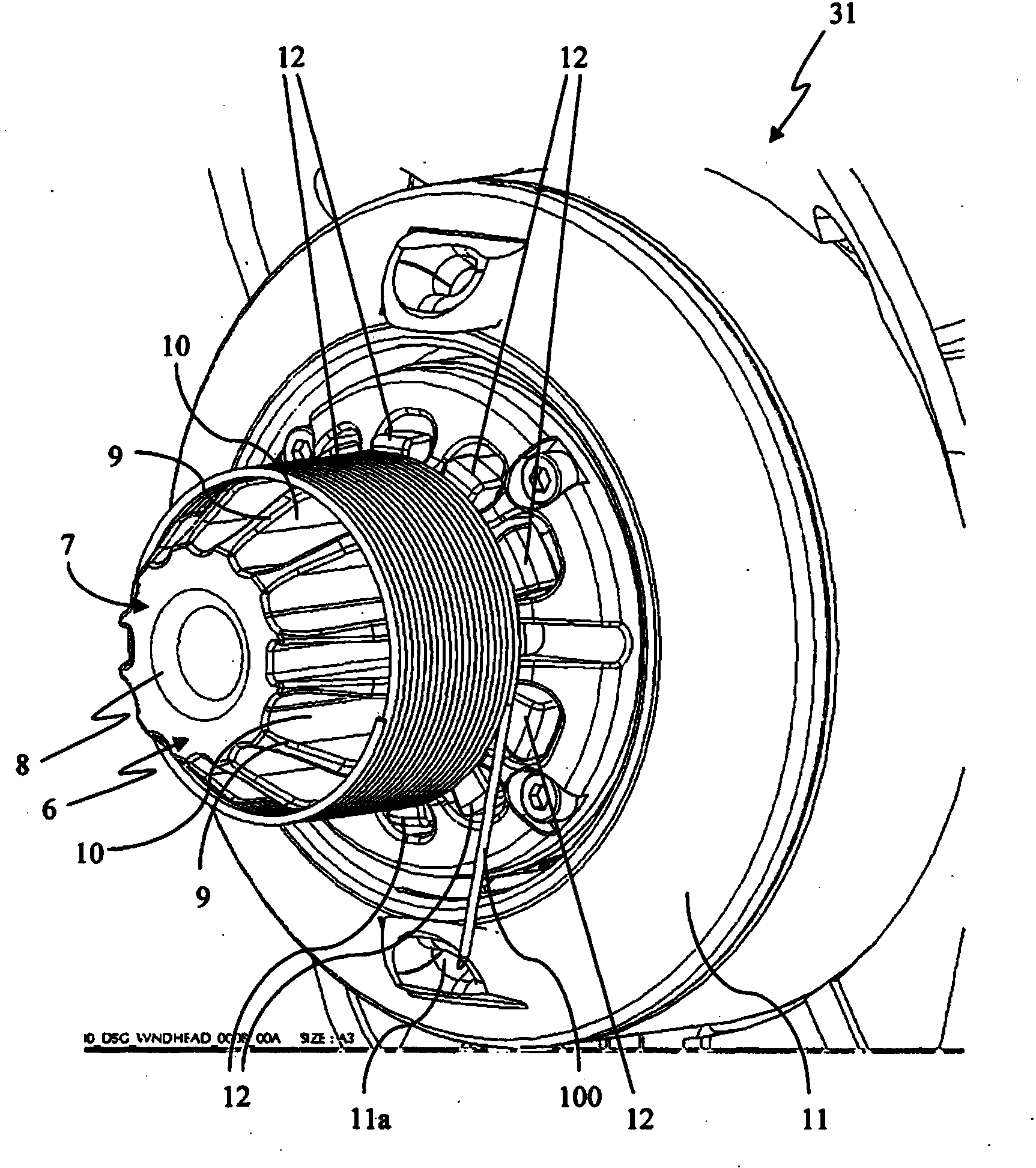 Yarn storage device for a textile machine