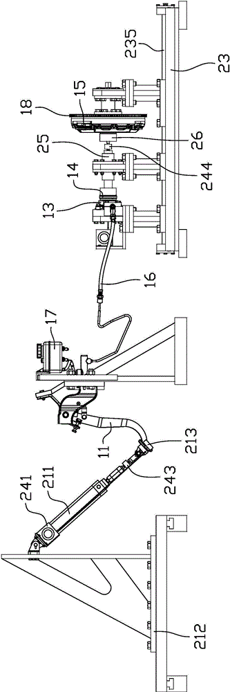 Performance testing device of automobile clutch system