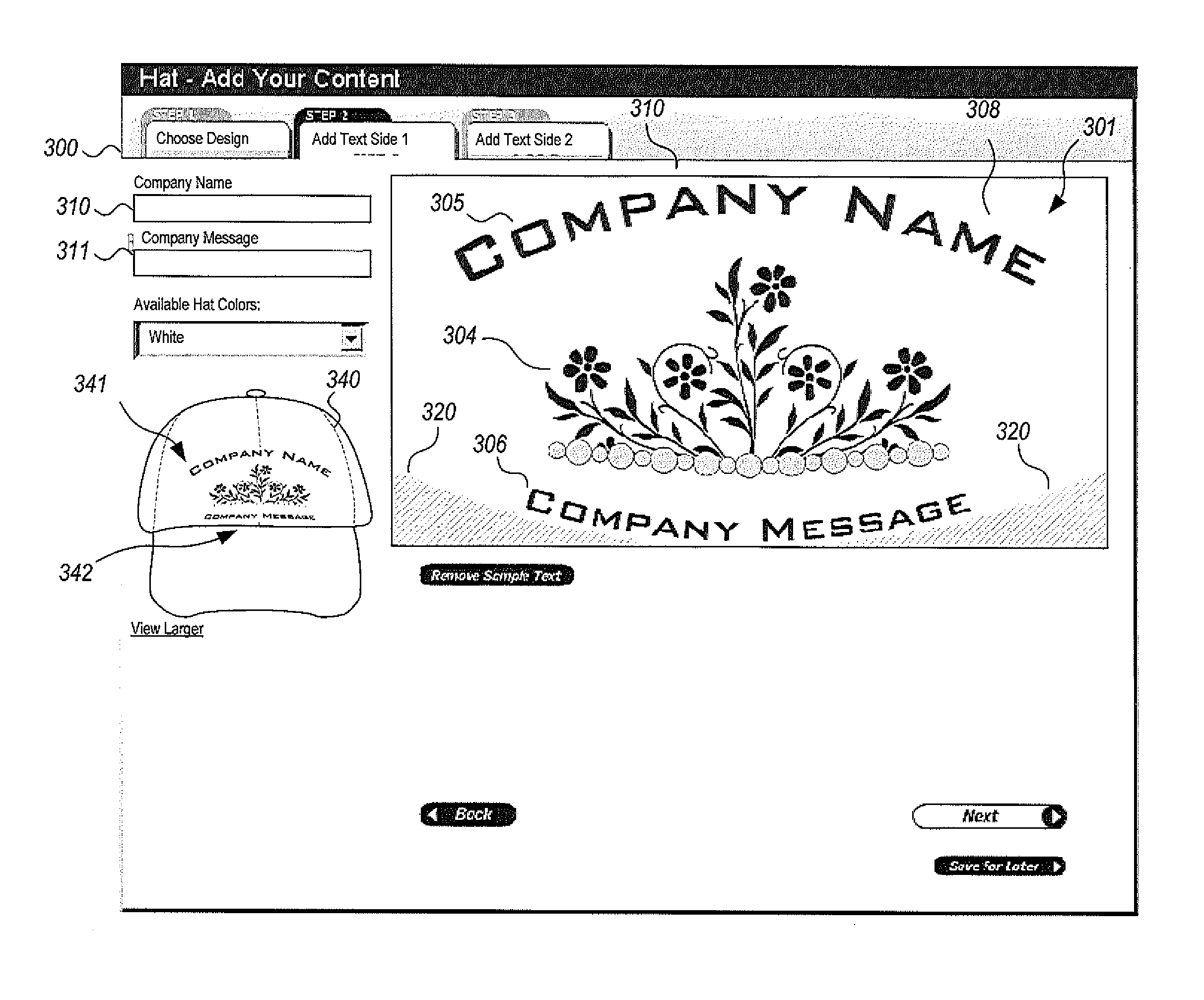 Representing flat designs to be printed on curves of a 3-dimensional product