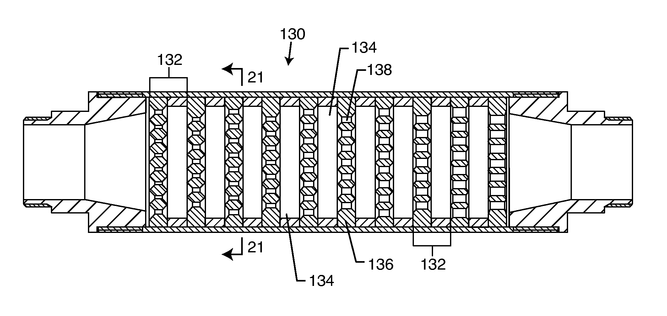 Flow-through cavitation-assisted rapid modification of crude oil