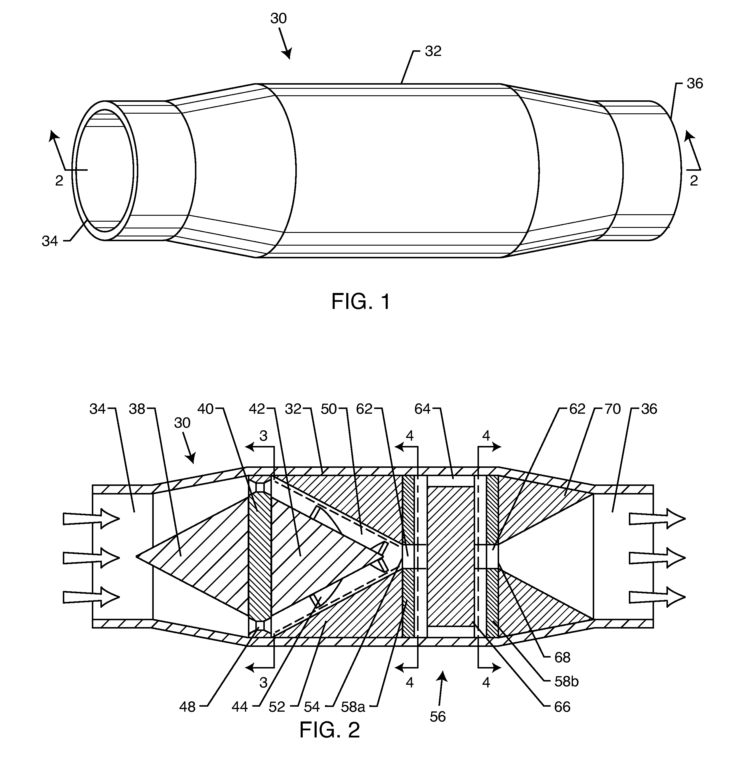 Flow-through cavitation-assisted rapid modification of crude oil