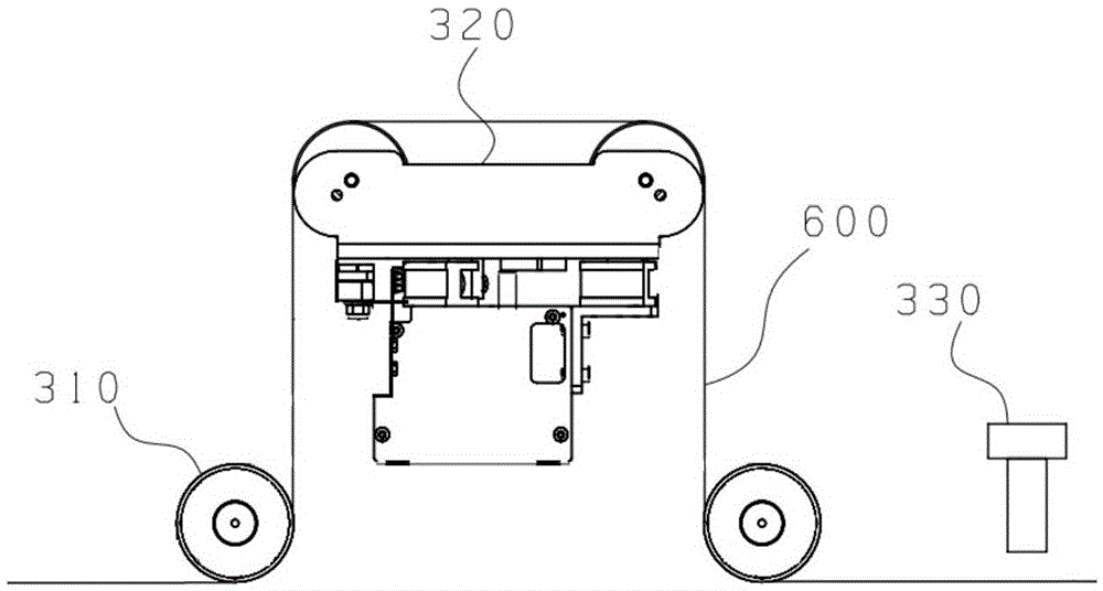 A substrate conveying system for rfid tag encapsulation