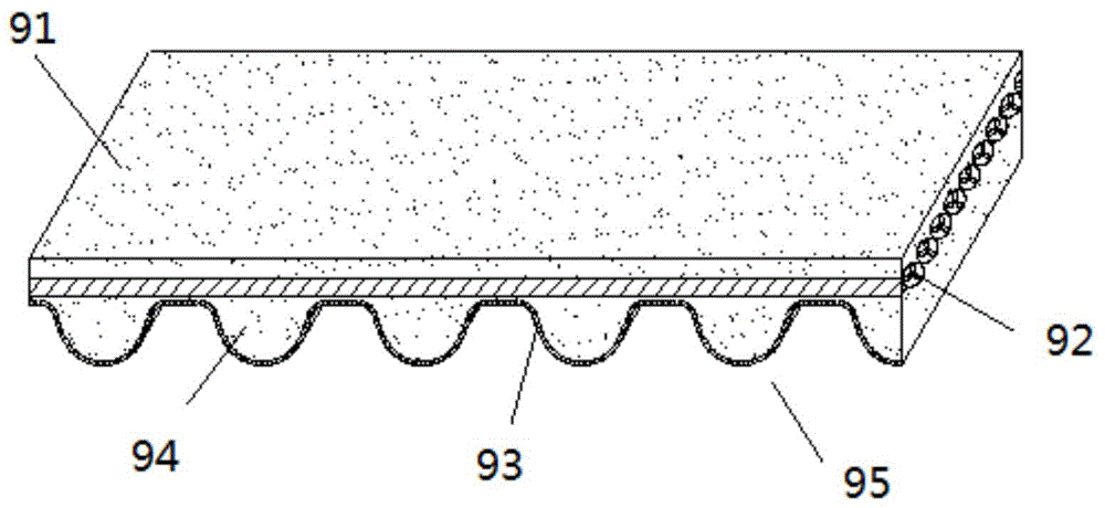 Open timing belt and preparation method