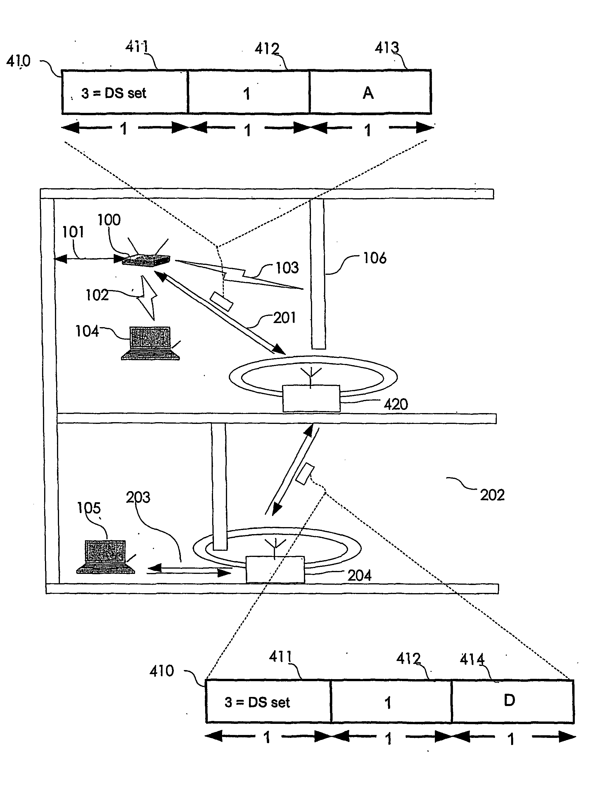 Wireless local area network with repeater for enhancing network coverage