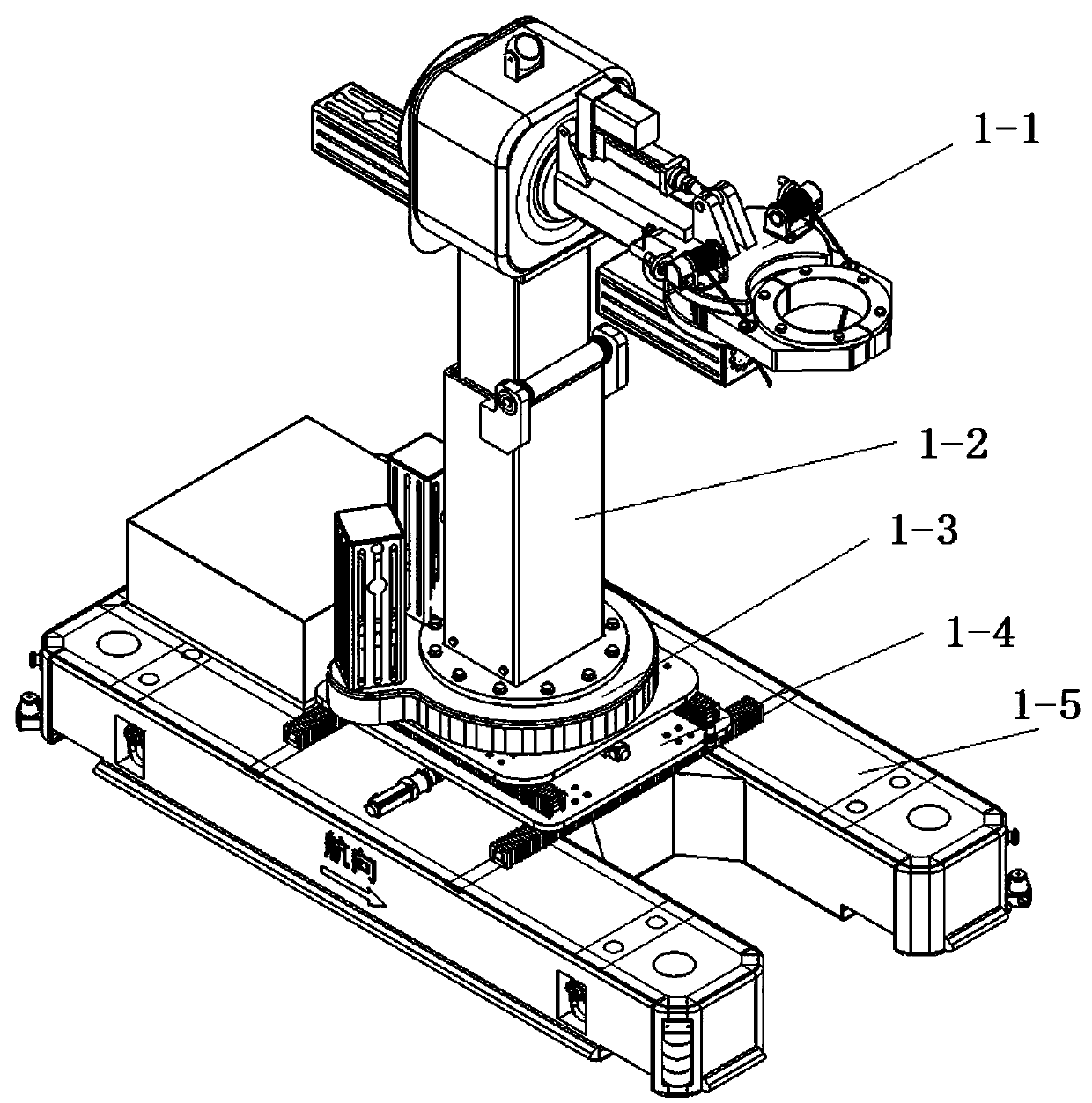 Lifting mechanism for landing gear flexible intelligent mounting system