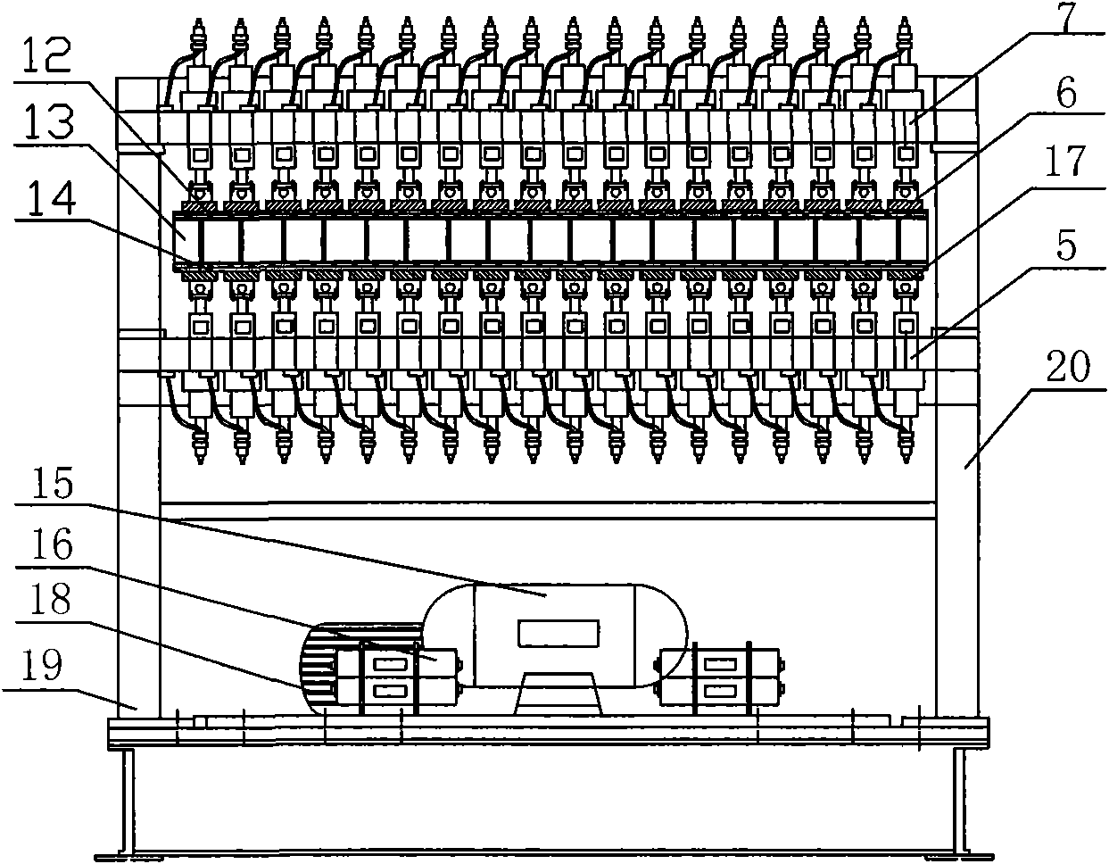 Steel meshwork automatic welding device and production technology thereof