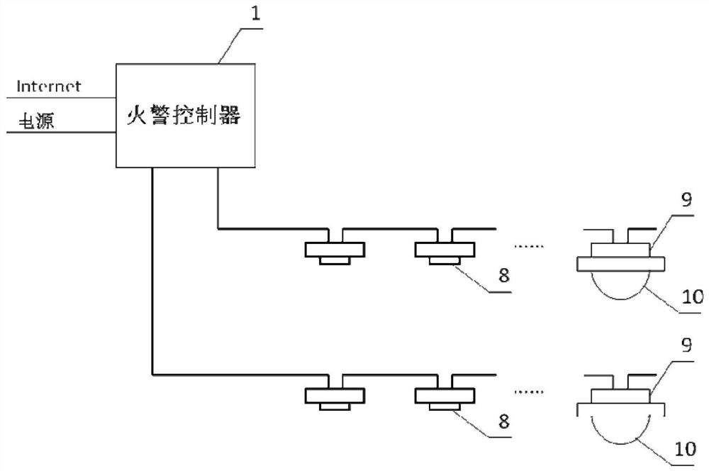 Marine fire alarm system for realizing remote operation and maintenance and application thereof