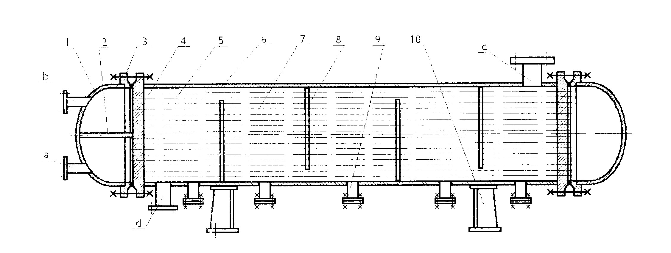 Shell-and-tube heat exchanger capable of conveniently cleaning shell pass