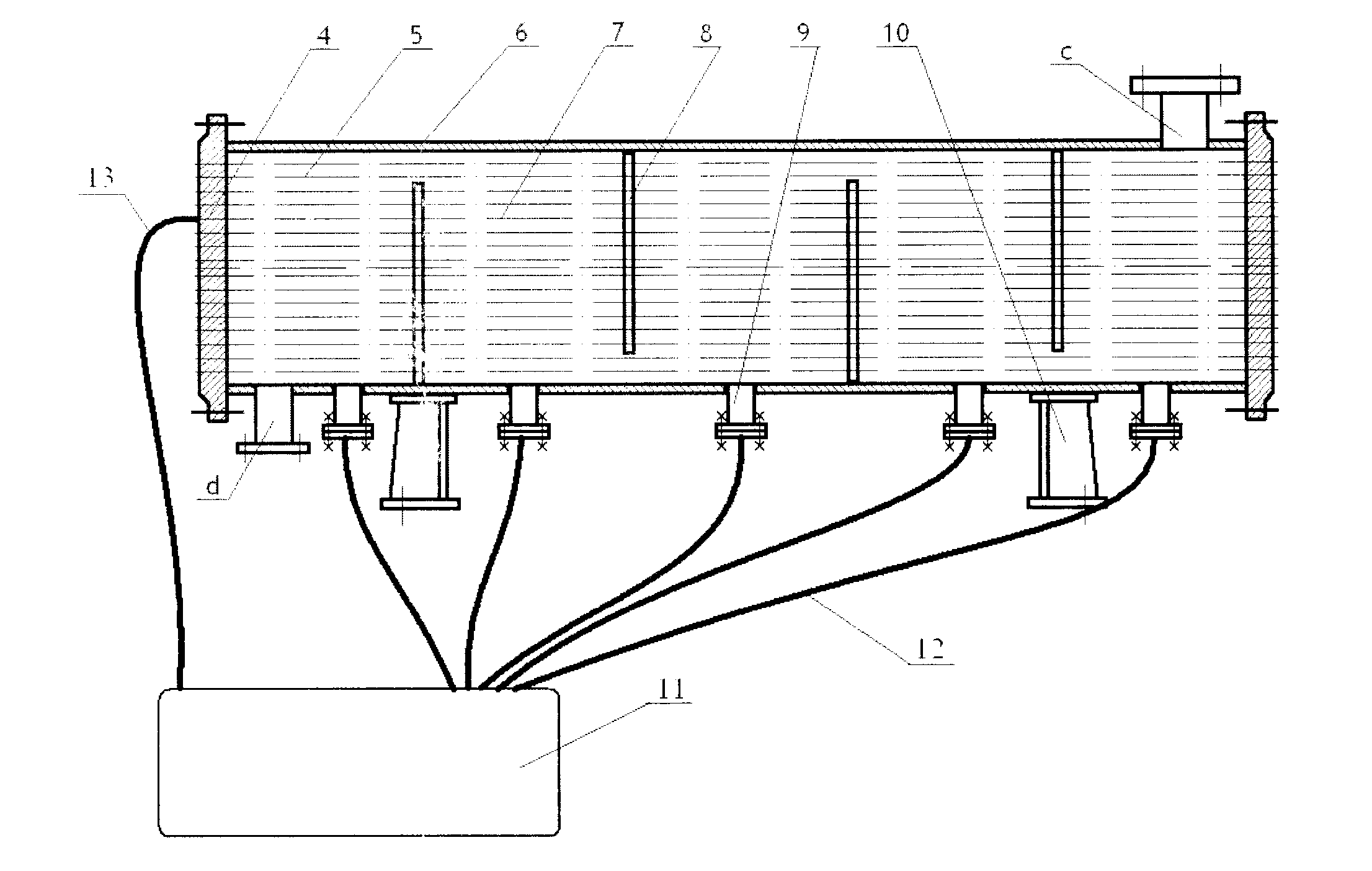 Shell-and-tube heat exchanger capable of conveniently cleaning shell pass