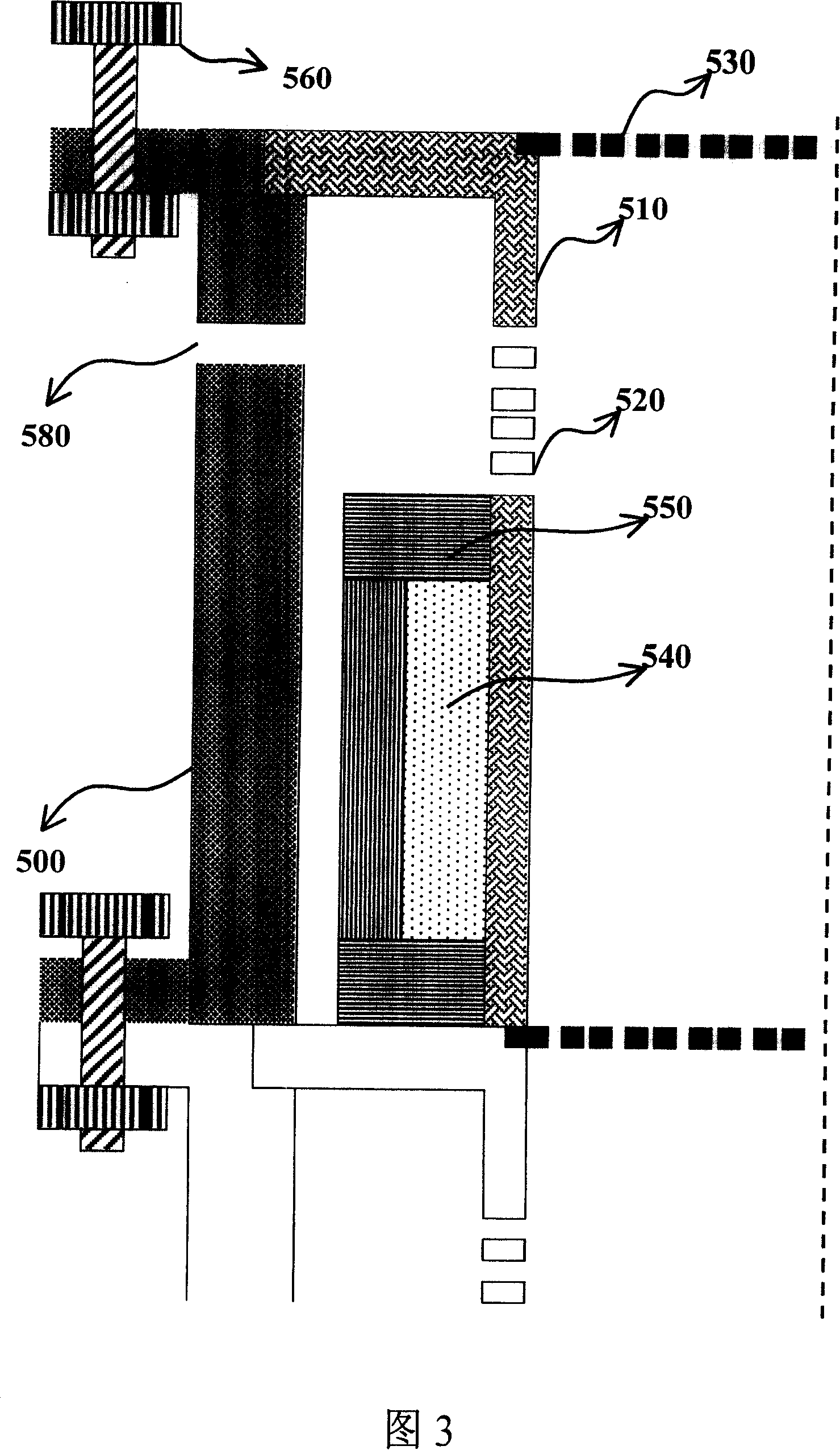 Magnetic stabilization fluid bed device capable of being in the high-pressure environment and method of use thereof