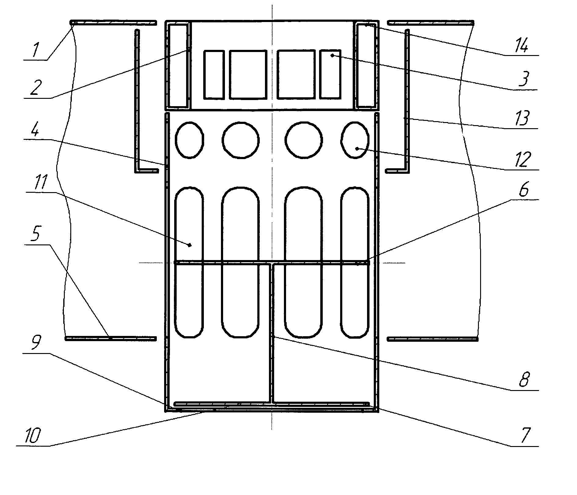 Mass exchange contact device