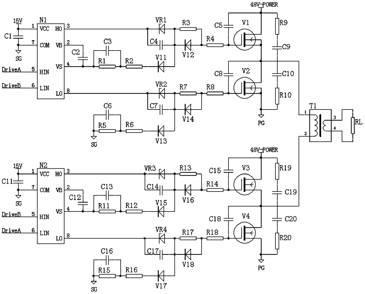 A switch tube drive circuit applied to program-controlled DC power supply