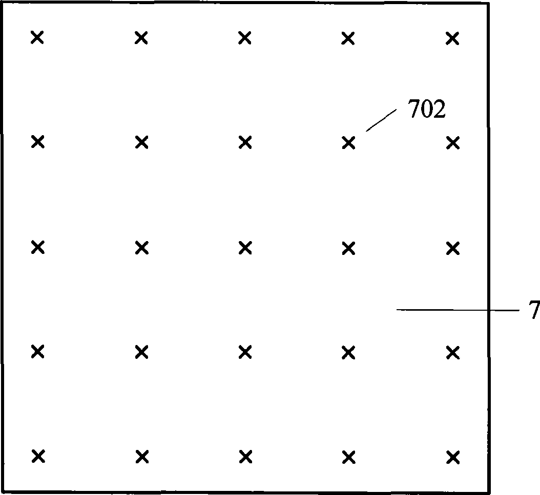 Projection objective magnification error and distortion detection device and method