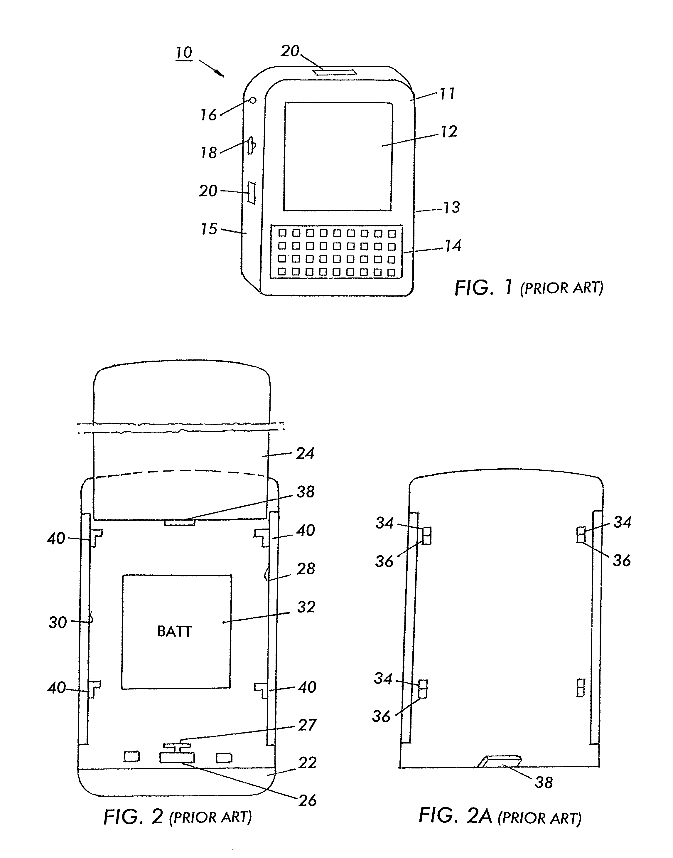 Detachably integrated battery charger for mobile cell phones and like devices