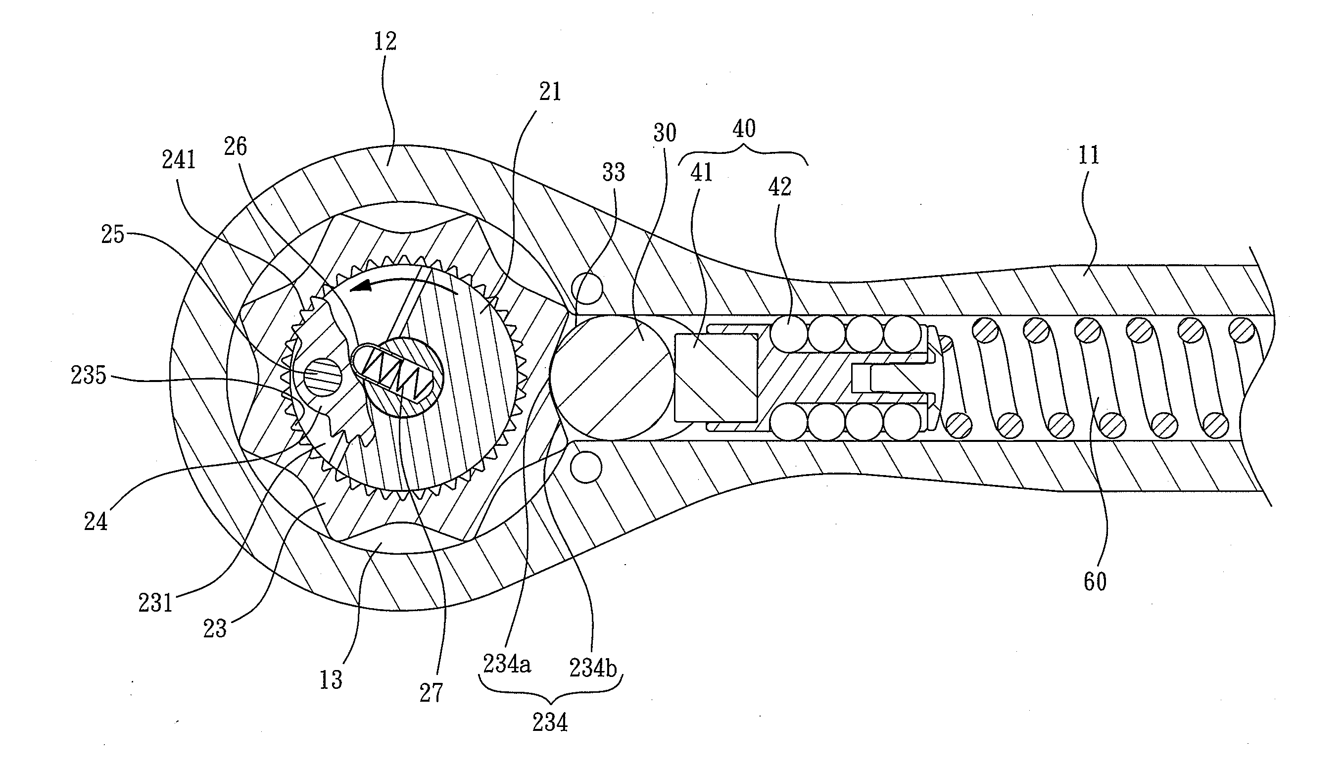 Torque wrench with constant torque