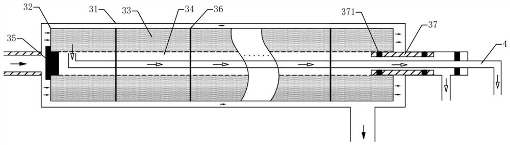 On-line detection method and sampling device for membrane elements of nanofiltration or reverse osmosis membrane unit