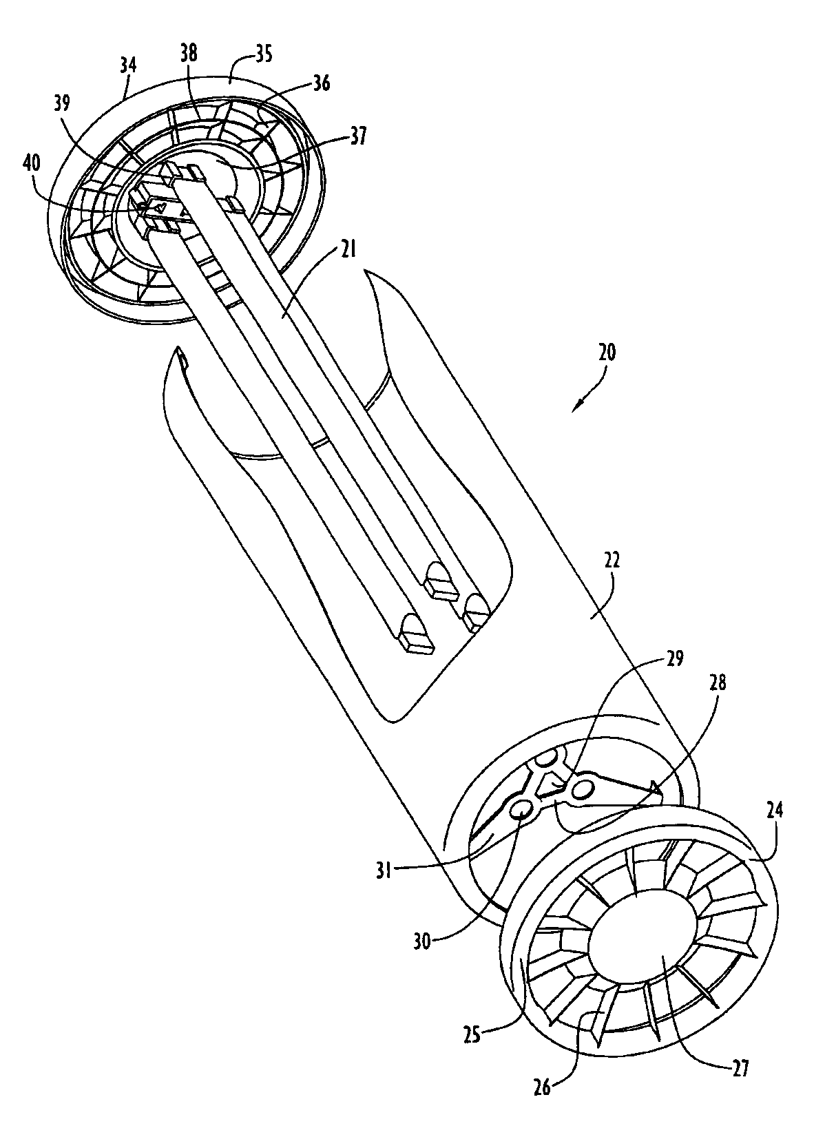 System for purifying and removing contaminants from gaseous fluids