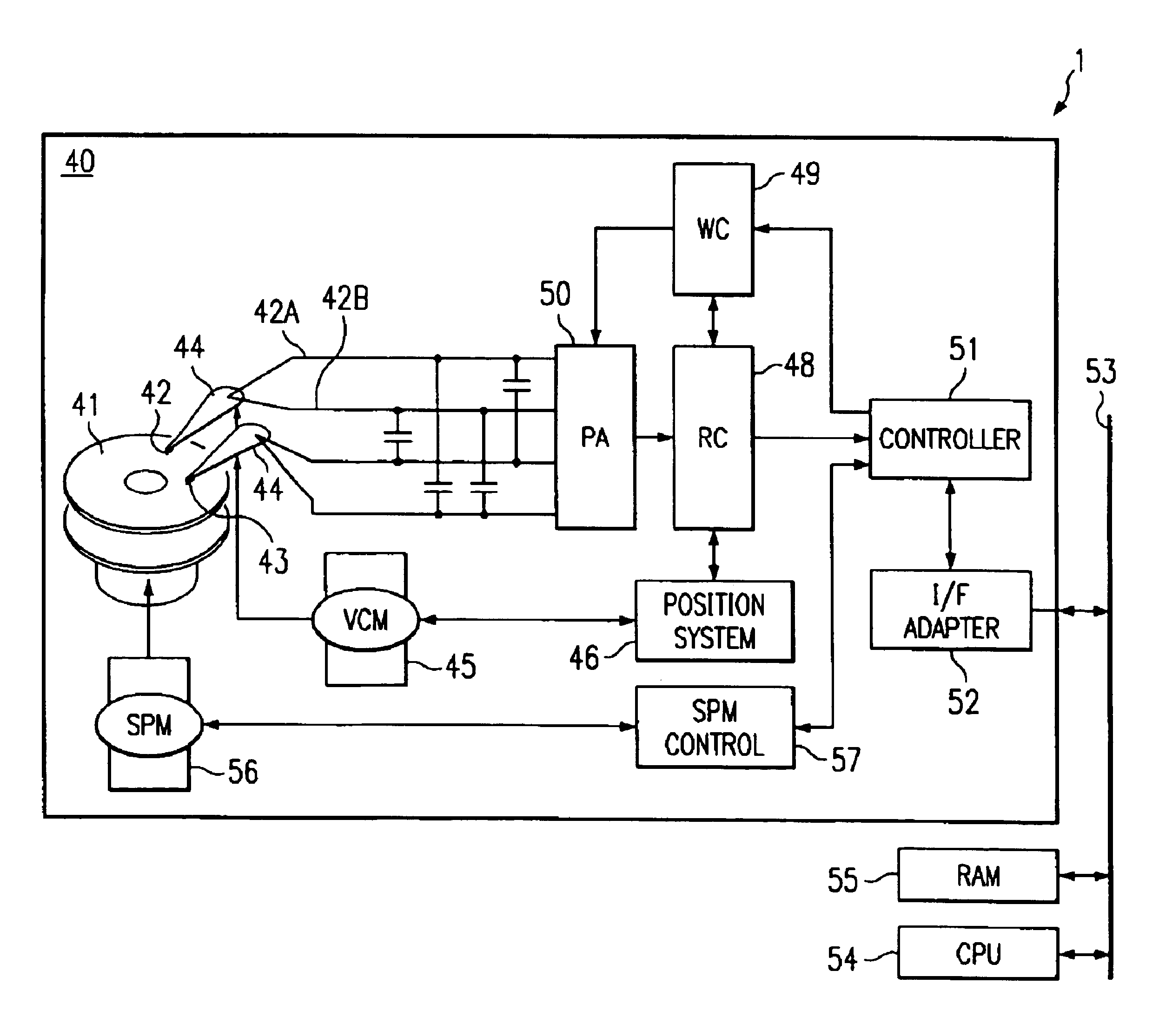 Write head driver circuit and method for writing to a memory disk