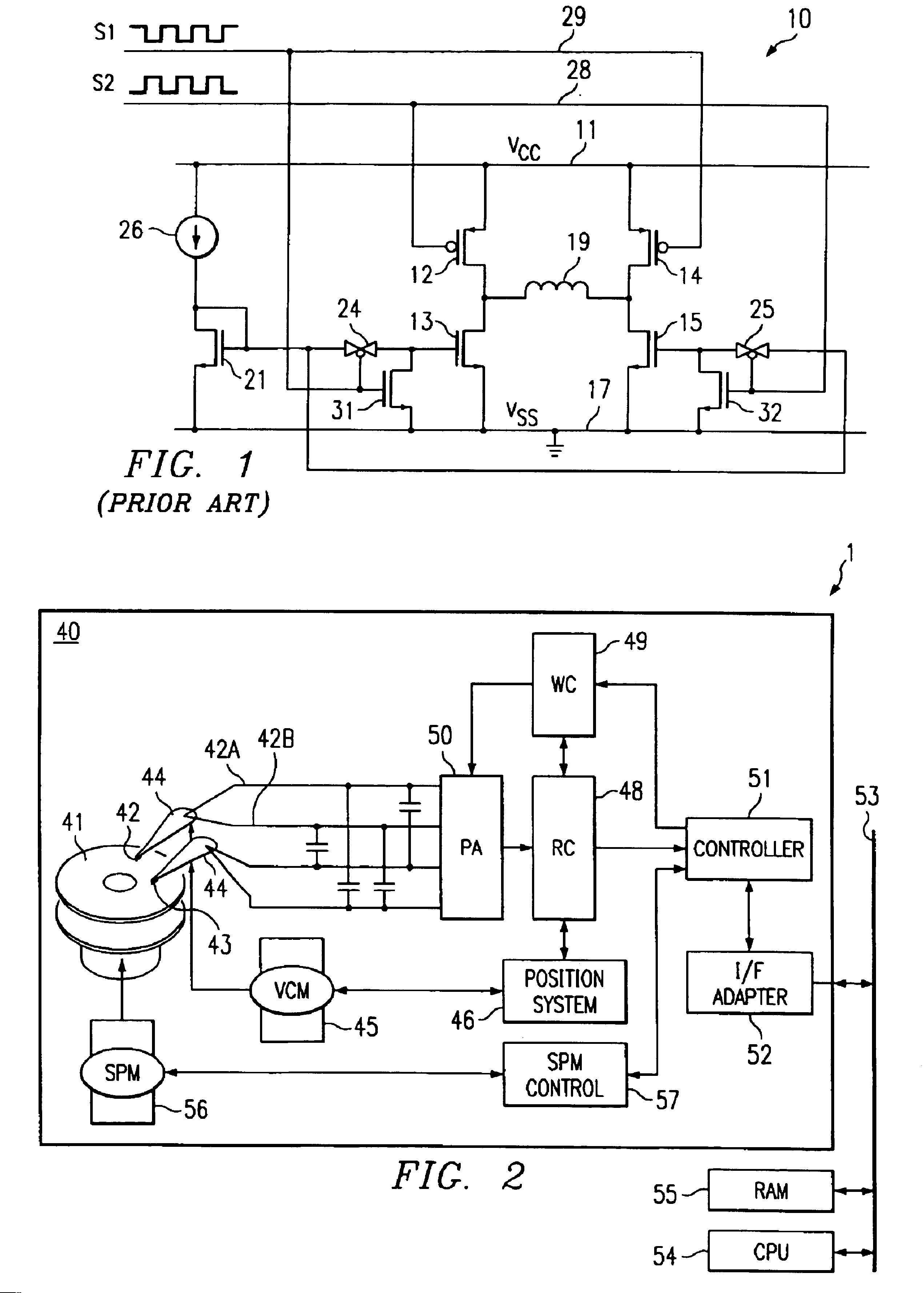 Write head driver circuit and method for writing to a memory disk