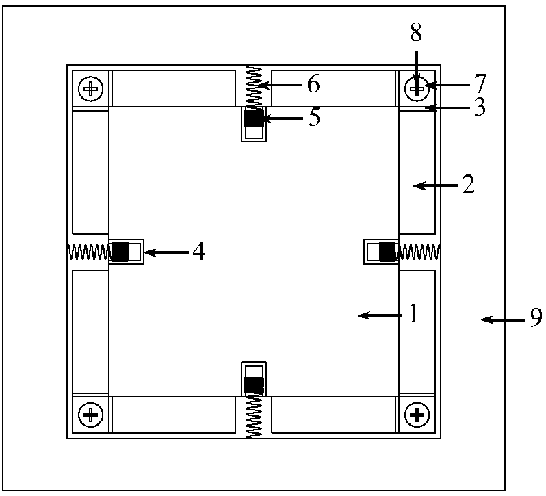 Three-way vibration-isolation floor slab structure