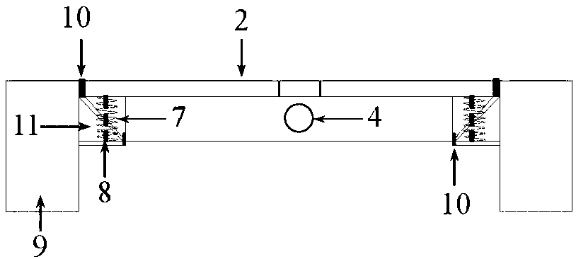 Three-way vibration-isolation floor slab structure