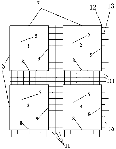 Prefabricated box foundation adopting zoned assembly