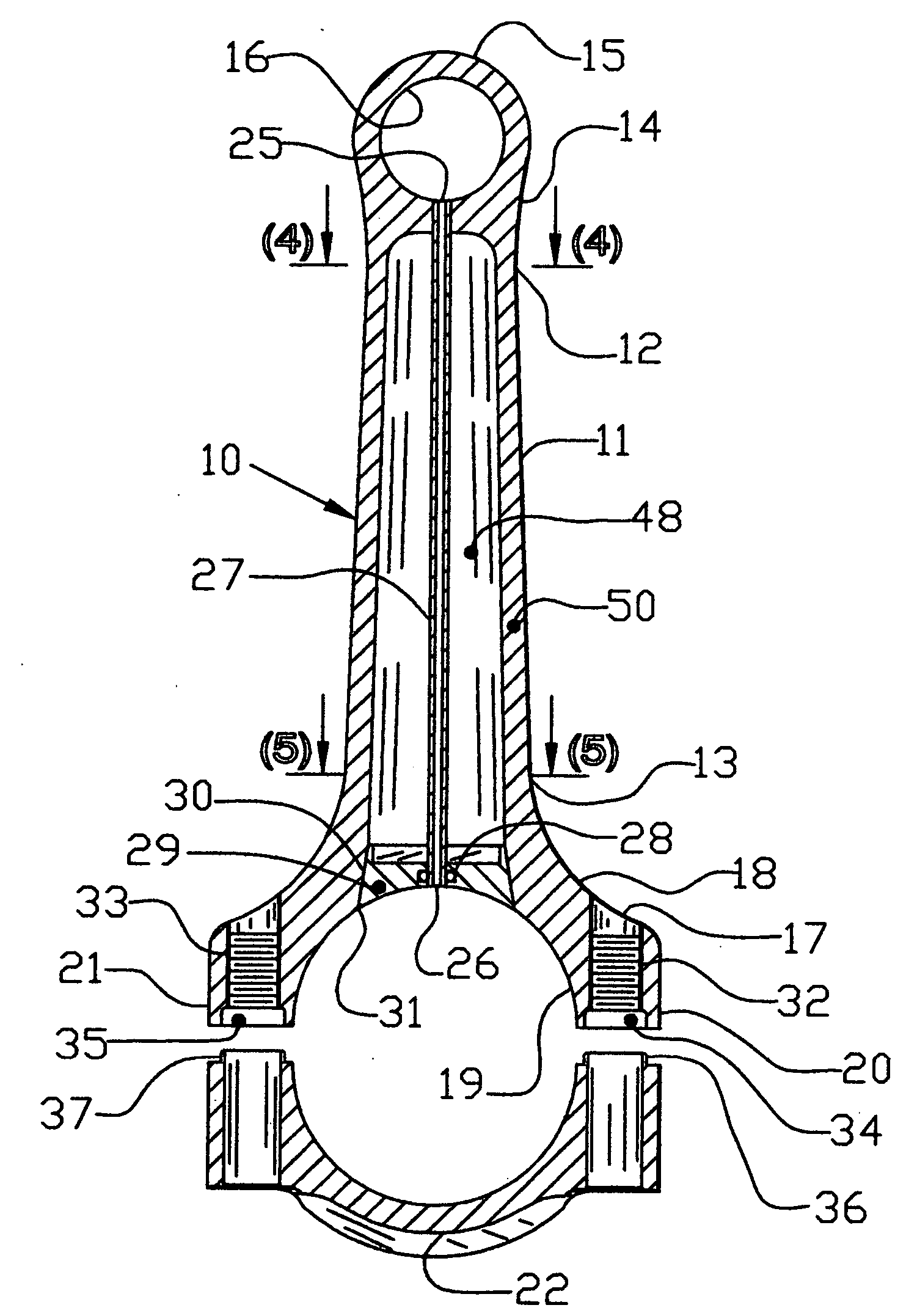 Engine connecting rod for high performance applications and method of manufacture