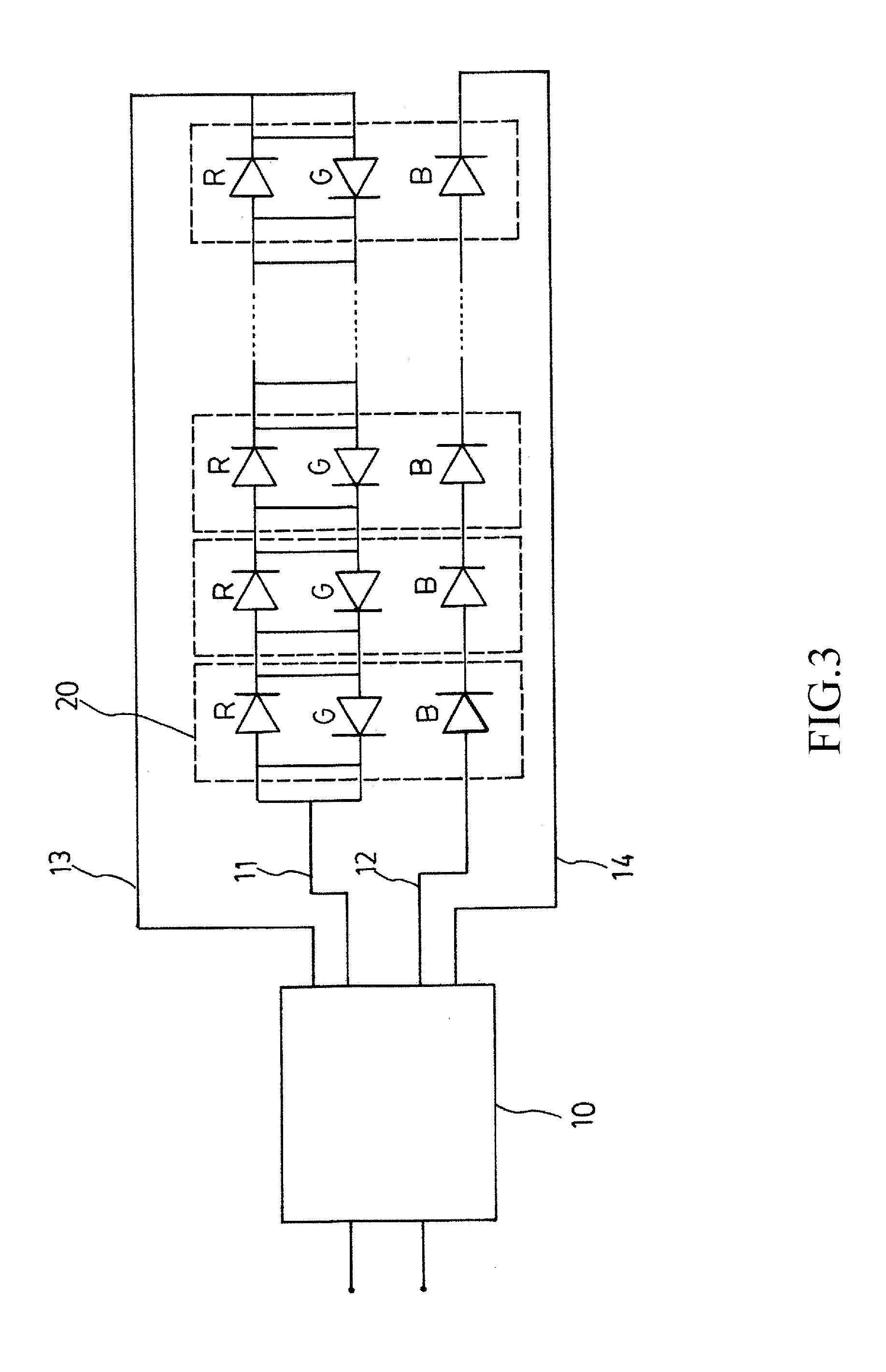 LED light string color mixing and synchronization circuit