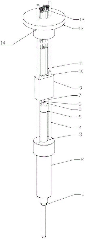 Electrochemical NMR in situ quantitative detection electrolytic cell with grid-like working electrode structure