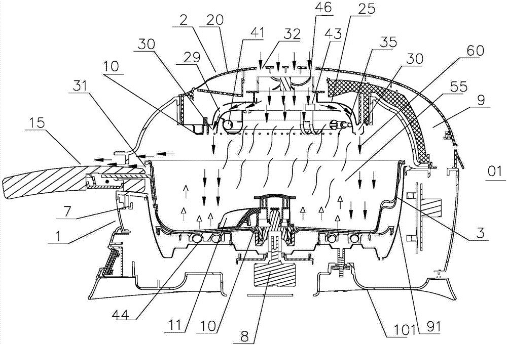 Efficient and energy-saving roasting pan and heating method for same