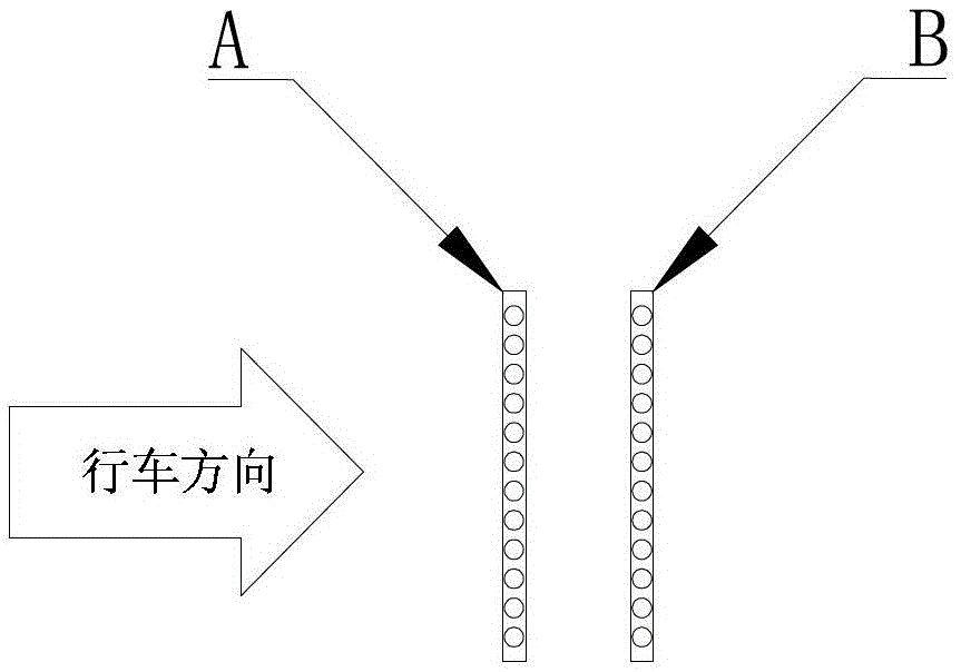 A vehicle reversing detection device in toll lane of toll station