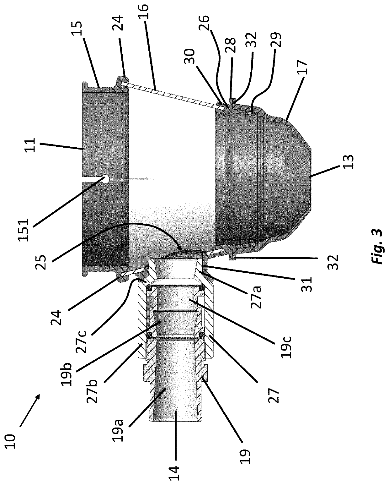 Device for the extraction of machining dust