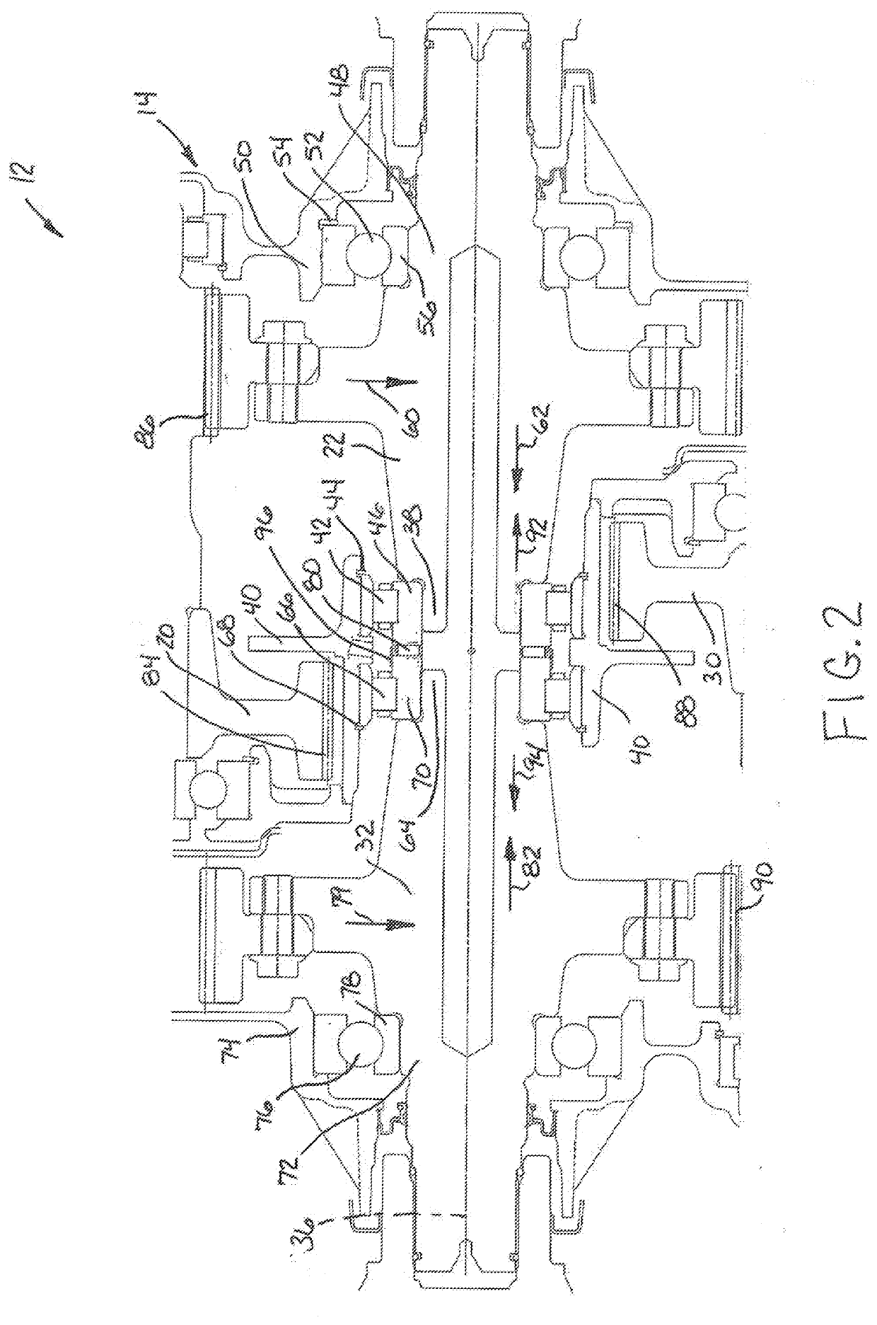 Bearing and shaft arrangement for electric drive unit