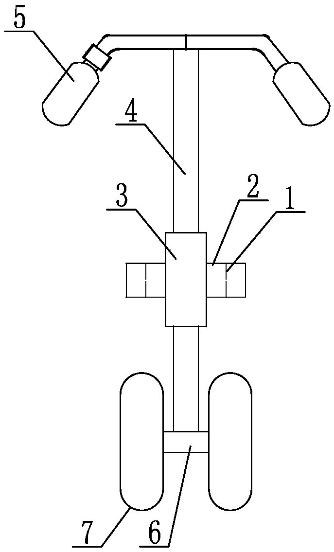 Forward and backward dual-purpose steering limiting device for electric transport vehicle