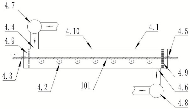 Efficient aluminum profile production line and production process thereof