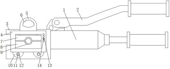 Hydraulic clamp with auxiliary fixing function