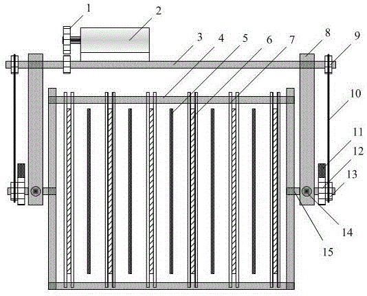 Electrochemical descaling device containing parallel scraper