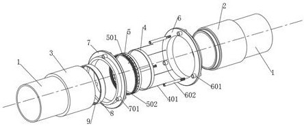 Composite pipe with quick-connection pipe head